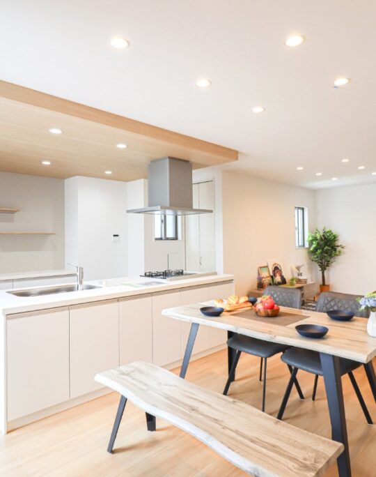 独立しているアイランドキッチン